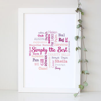 Personalised Word Art Gift For Her, 7 of 11