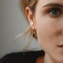 Black Onyx Portilla 18k Gold Vermeil Earrings, thumbnail 1 of 6