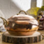 Hammered Solid Copper Casserole With Lid, Heavy Duty Copper, thumbnail 9 of 9