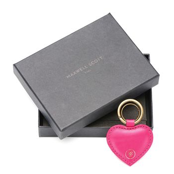 Personalised Heart Shaped Leather Key Ring 'Mimi Nappa', 8 of 12