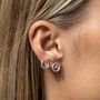 Sterling Silver Lucky Horseshoe Stud Earrings, thumbnail 1 of 5
