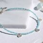 Aegean Amazonite Silver Anklet, thumbnail 2 of 9