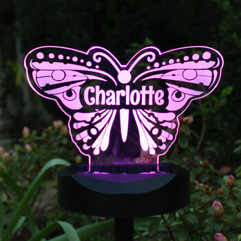 Personalised Butterfly Solar Light, 2 of 3