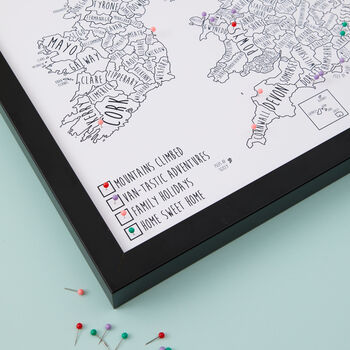 Personalised UK And Ireland Travel Map Pinboard, 4 of 12