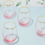 G Decor Set Of Four Lazaro Pink Ombre Tumbler Glasses, thumbnail 3 of 5