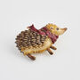 Cosy Hedgehog Charm Brooch, thumbnail 2 of 4