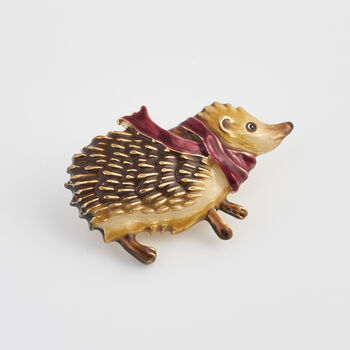 Cosy Hedgehog Charm Brooch, 2 of 4