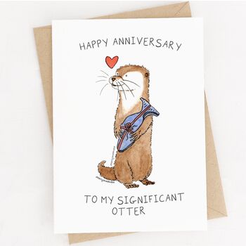 'To My Significant Otter' Anniversary Card, 4 of 5