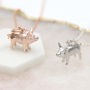 18ct Gold Plated Or Sterling Silver Piglet Necklace, thumbnail 1 of 5