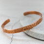 Copper Unisex Textured Cuff, thumbnail 6 of 9