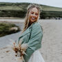 To The Moon And Back Sage Green Biker Jacket, thumbnail 4 of 12