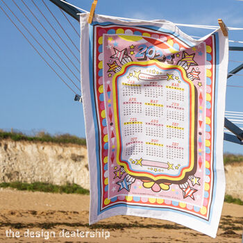 2024 Calendar Tea Towel Full Colour Print, 3 of 5