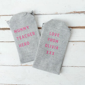 Mummy Teacher Hero Socks, 4 of 5
