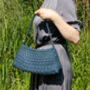 Hand Woven Vegan Leather Shoulder Bag, thumbnail 1 of 12