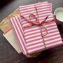 Pink Wide Stripe Paper Fibre Wrapping Paper Sheet, thumbnail 8 of 12