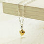 Tiny Gold Vermeil Heart Necklace, thumbnail 1 of 3