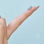 Sterling Silver Extra Small 6mm Opal Huggie Hoops, thumbnail 5 of 12
