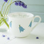 Bluebells Personalised China Breakfast Cup, thumbnail 1 of 3