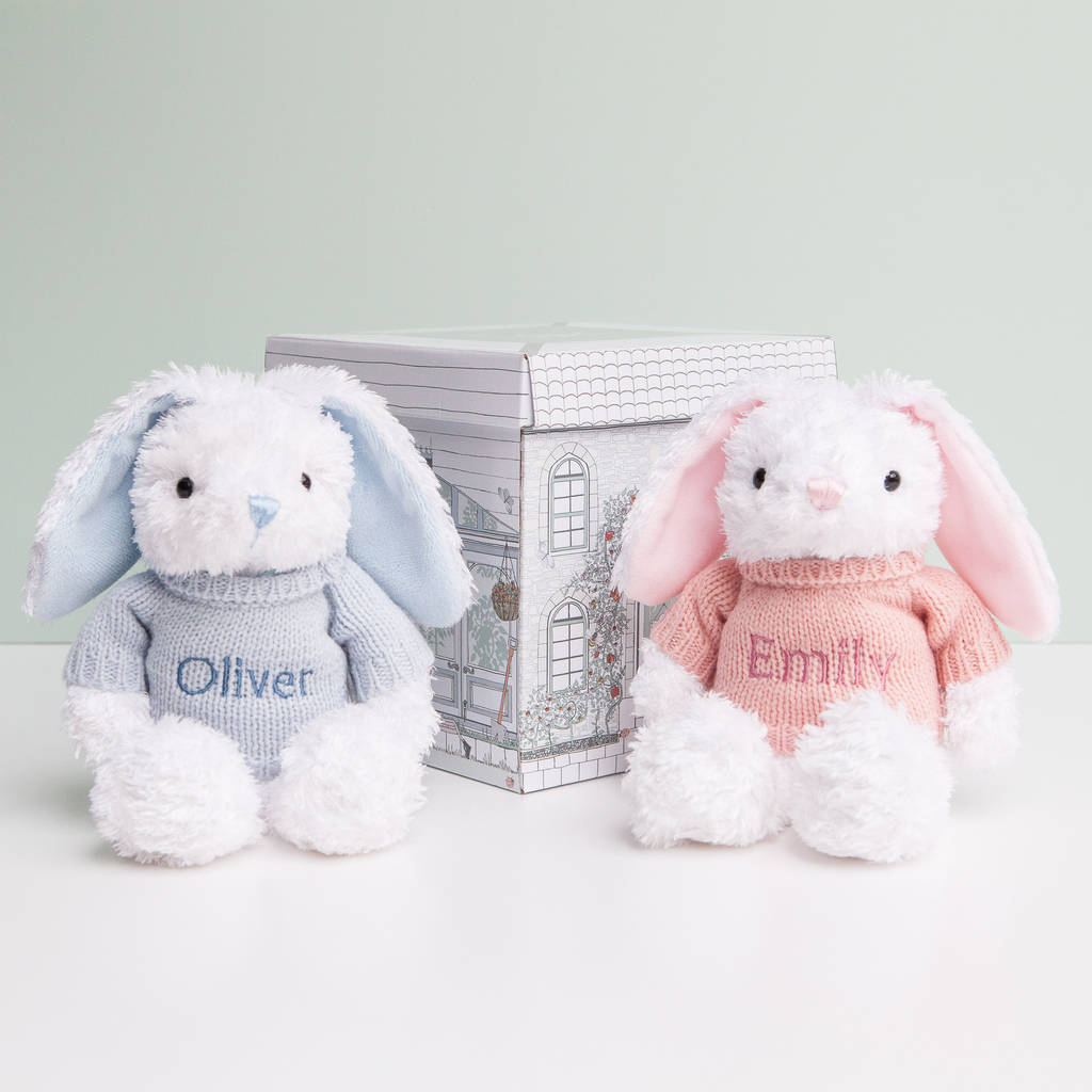 personalised pink bunny