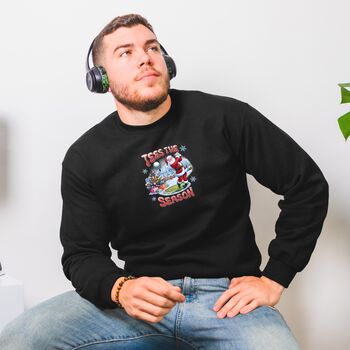 Tees The Season Funny Christmas Golf Jumper, 3 of 4