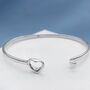 Small Wrist Silver Heart Bangle Jewellery Gift, thumbnail 4 of 8