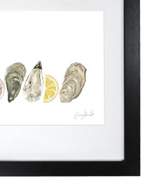 Oyster Limited Edition Giclée Print | Hand Drawn Seafood Illustration, 2 of 3