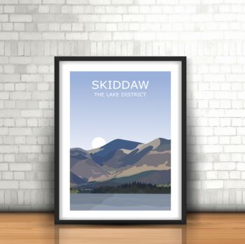 Skiddaw Lake District Landscape Art Print, 2 of 3