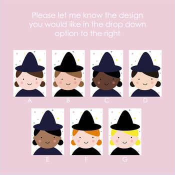Personalised Children's Bracelet And Hair Bow Set Witch, 3 of 4