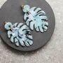 Statement Acrylic Leaf Earrings In Colours, thumbnail 1 of 12