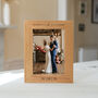 Personalised Oak Wedding Photo Frame, thumbnail 6 of 9