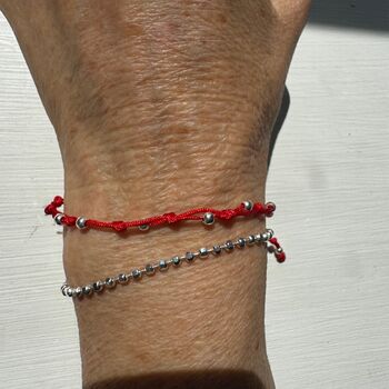 Ball Bracelet With Thread Bracelet In Choice Of Colours, 4 of 7