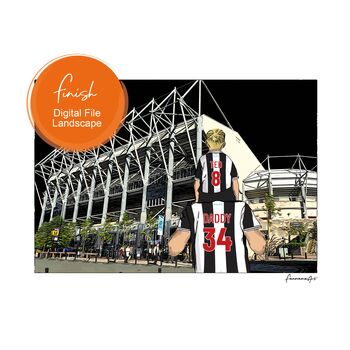 Newcastle United Personalised Stadium Print Or Card, 2 of 10