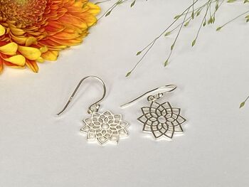 Attractive Solid Silver Earrings, 2 of 2