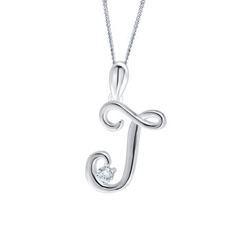 Alphabet Initial Necklaces In Sterling Silver, 8 of 11