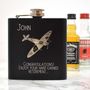 Personalised Hip Flask With A Spitfire Aircraft, thumbnail 2 of 2