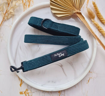 Forest Green Cord Dog Harness With Optional Set, 4 of 4