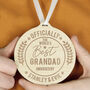 Personalised Officially The Best Round Wooden Medal, thumbnail 3 of 3