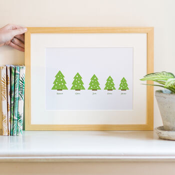 Personalised Family Christmas Tree Print, 2 of 6