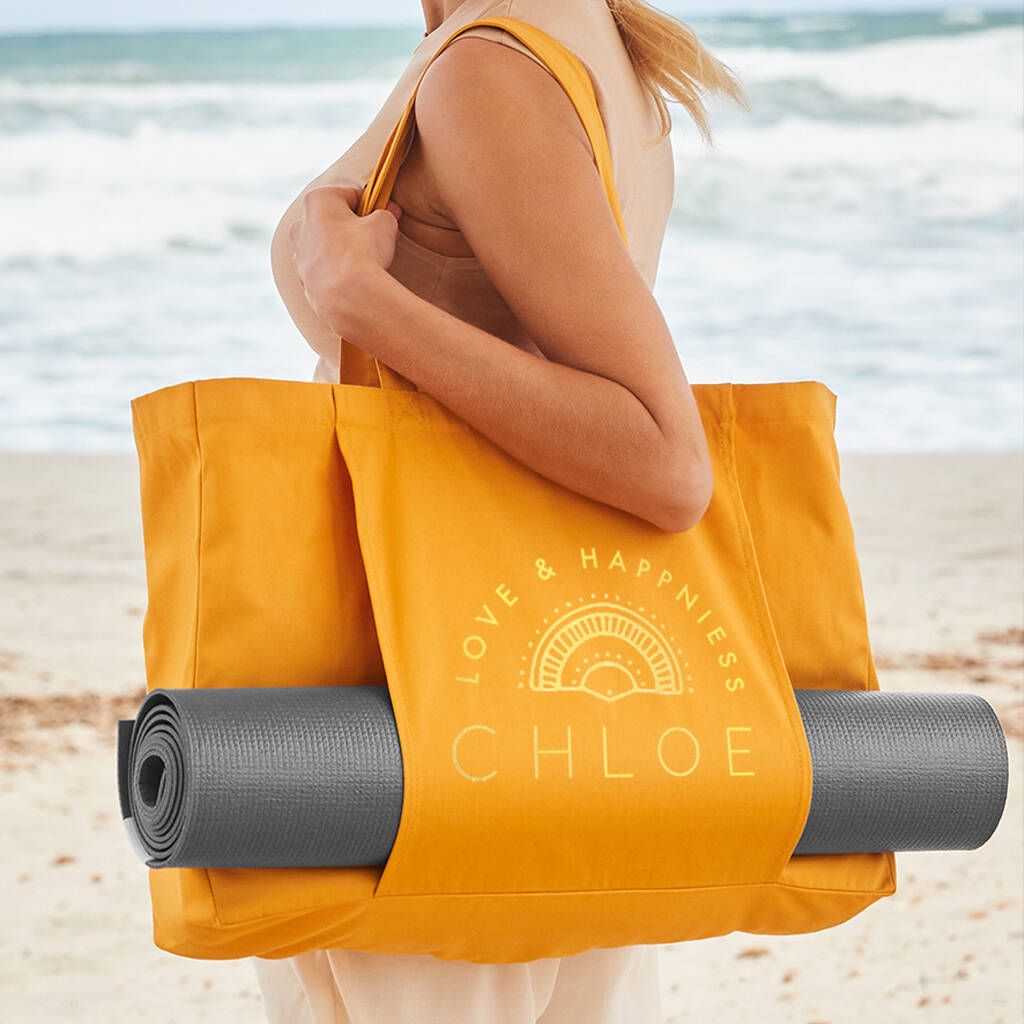 Personalised Yoga Bag And Mat Carrier