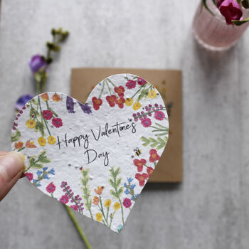 Valentine's Day Wildflower Seed Heart Card, 5 of 5