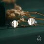 Sterling Silver Japanese Kintsugi Inspired Disk Stud Earrings, thumbnail 2 of 12