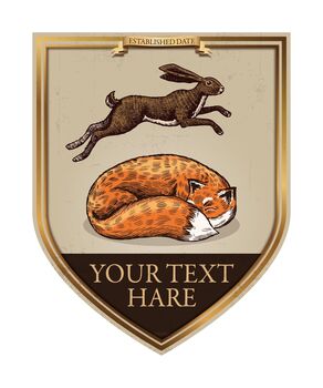 The Fox And Hare. Personalised Bar Sign, 5 of 8