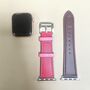 Vegan Leather Apple Watch Strap In Pink And Purple, thumbnail 2 of 4