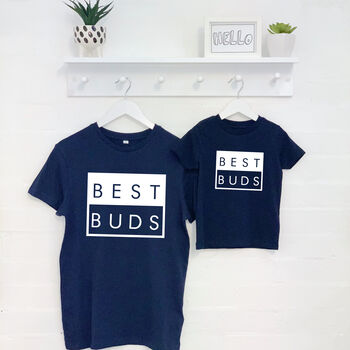 Best Buds Father And Son Matching T Shirt Set, 4 of 7