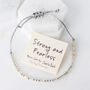 Silver 925 Morse Code 'Strong And Fearless' Bracelet, thumbnail 1 of 6