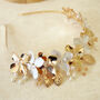 White And Gold Flower Headband, thumbnail 5 of 8