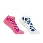 Leopard White And Pink Women's Trainer Socks Bundle, thumbnail 1 of 7