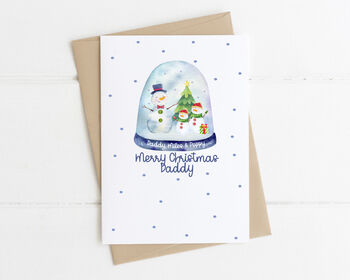 Daddy Or Grandad Snowglobe Card, 4 of 5