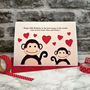 'Monkeys' Personalised Birthday Card From Baby Or Child, thumbnail 1 of 4