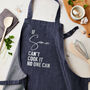 Personalised Blue Denim Can Cook It Apron, thumbnail 3 of 3